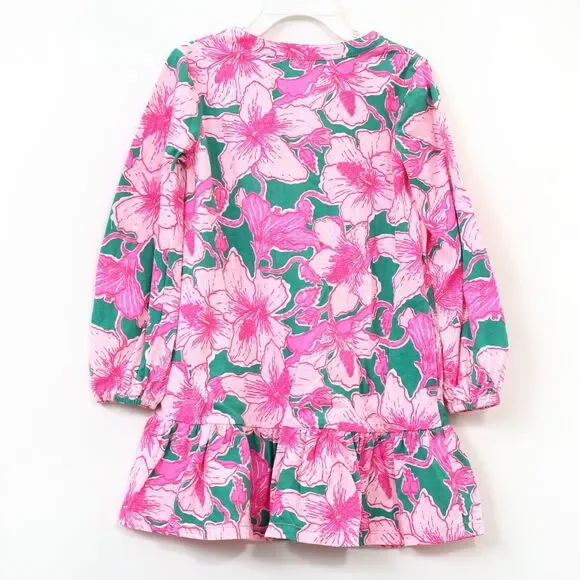 Lilly Pulitzer Girls Mini Alyssa Cotton Dress Floral Printed S 4-5 Years 279614 Lilly Pulitzer Girls Mini Alyssa Cotton Dress Floral Printed S 4-5 Years 279614